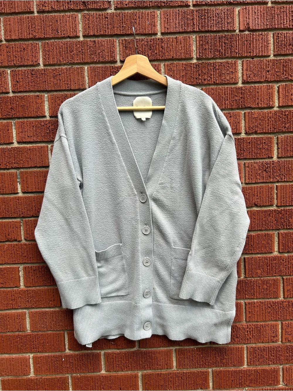 Part Two Copenhagen Grey Oversized Longline Cardigan Size M